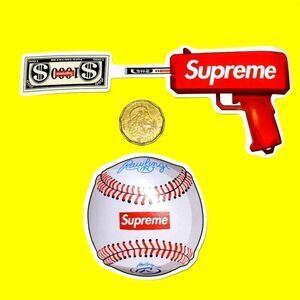3/$20 brand new 2x waterproof Supreme stickers